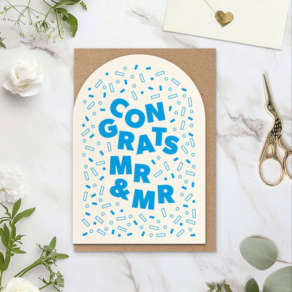 Mrs & Mrs Wedding Card, Pink