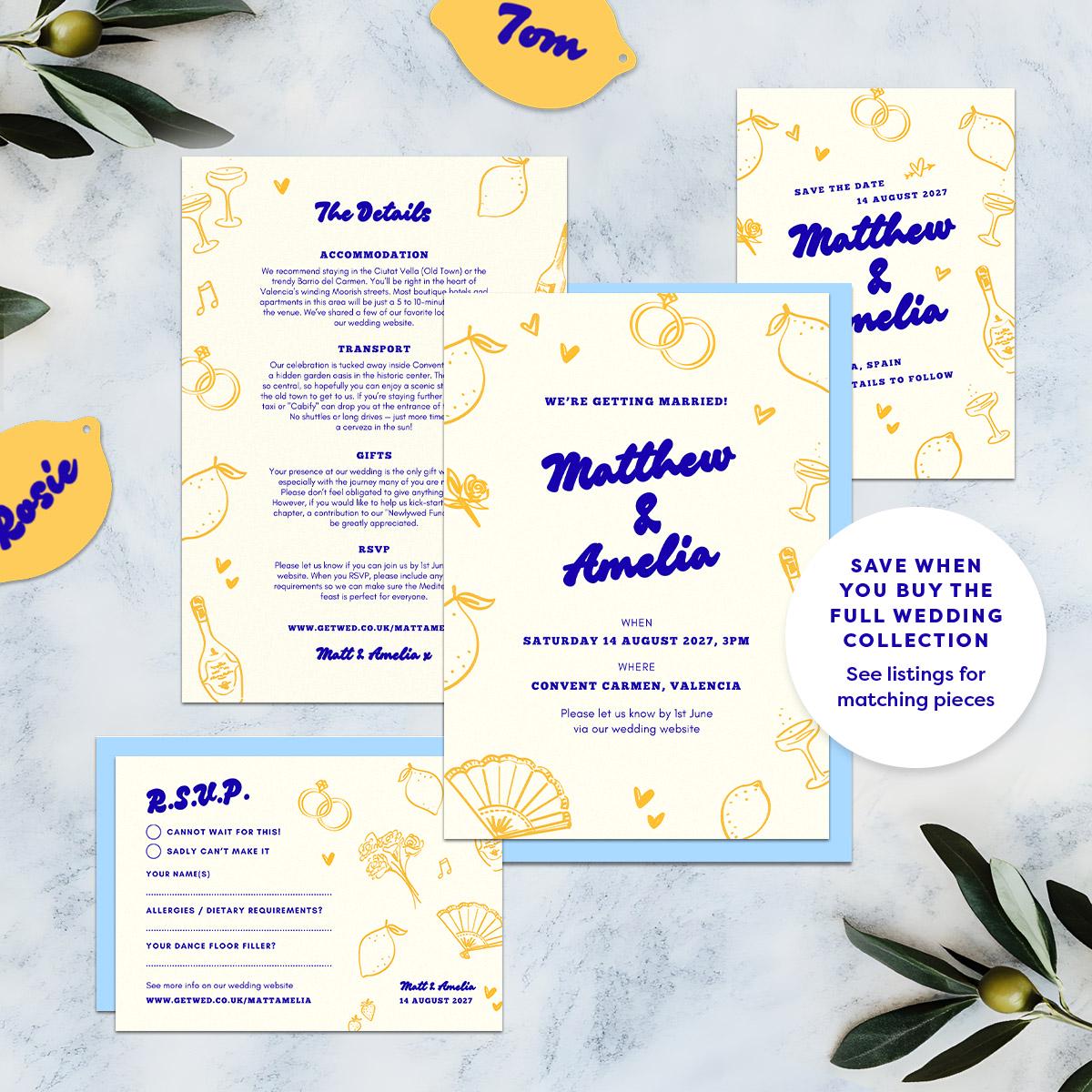 Editable Wedding Signage, Lemon Wedding, Seating Plan, Welcome Sign, Mediterranean Garden, Canva Template, Digital Download