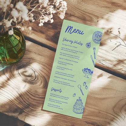 Wedding Food and Drinks Menus, Cocktail Wine List, Retro Wedding, Canva Template Digital Download