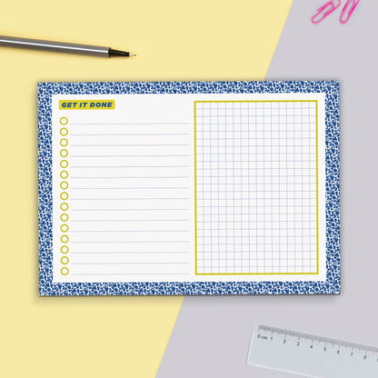 A5 Weekly Monochrome Stripe Planner | 50 Tear Off Pages
