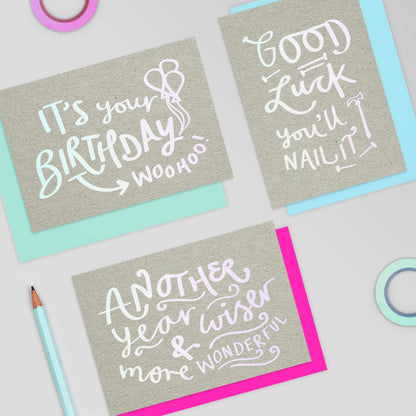 It's Your Birthday Woohoo! Holographic Foil Card