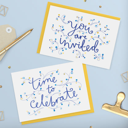 Gold Foil Invitation Card