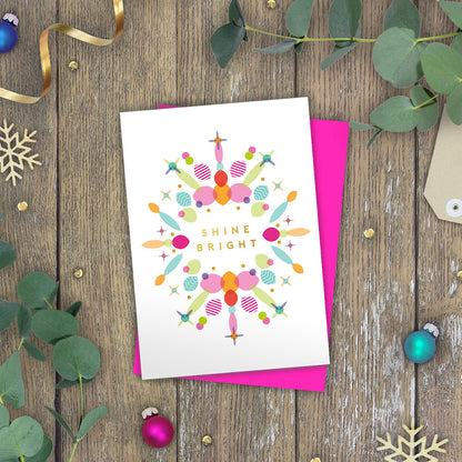 Shine Bright! Geomerry Christmas Card
